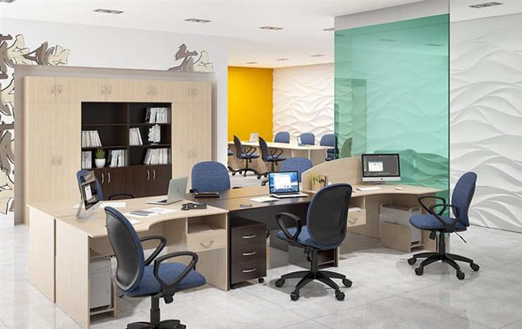 Набор мебели в офис SIMPLE с эргономичными столами и тумбами во Владимире - изображение 5
